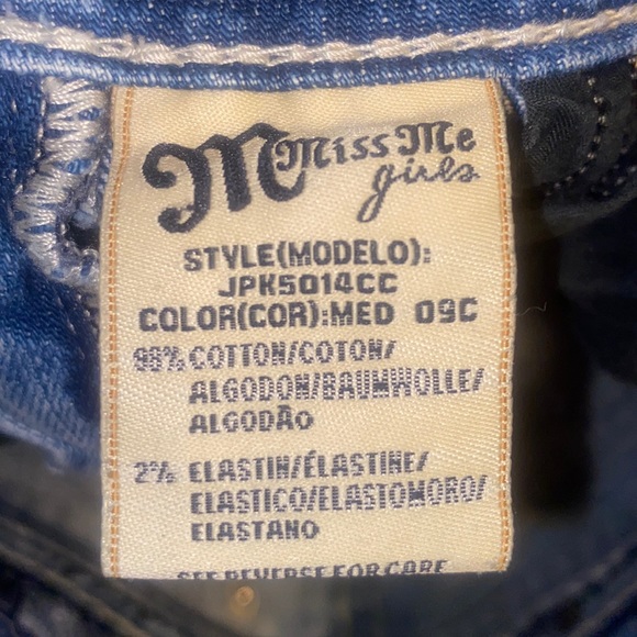 kids 12 miss me jeans, cuff capri, good condition - Picture 3 of 4